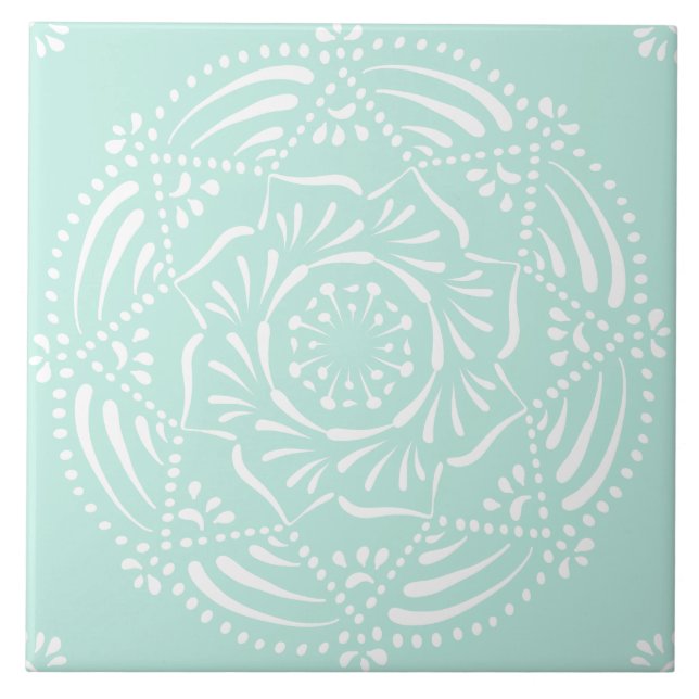 Sea Glass Mandala Kakelplatta (Framsidan)