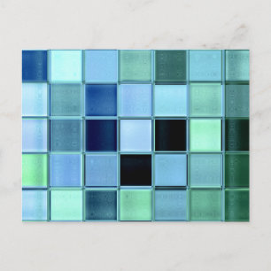 Sea Glass Mosaic Postcard ~ anpassningsbarnas unik Vykort
