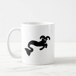 Sea Goat Zodiac Mug – Minimal Capricorn Silhouette Kaffemugg