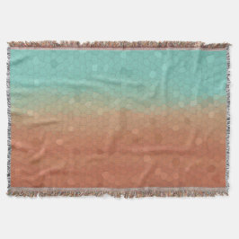 Sea green and burnt orange trendy abstract mosaic filt