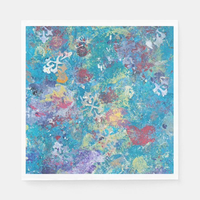 Sea-Green Party Napkins Pappersservett (Framsidan)