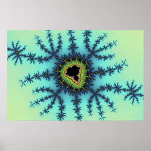 Sea Grönt Fractal Poster