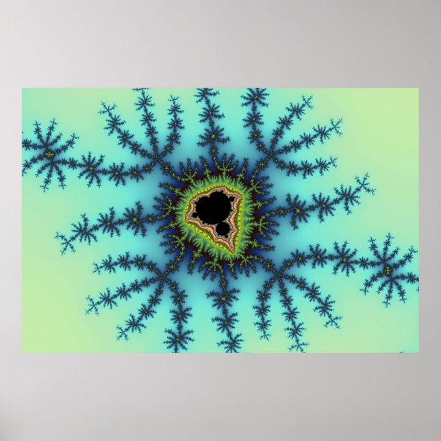 Sea Grönt Fractal Poster (Framsidan)