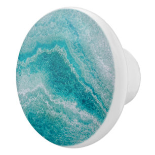Sea Grönt Marble Struktur Knopp