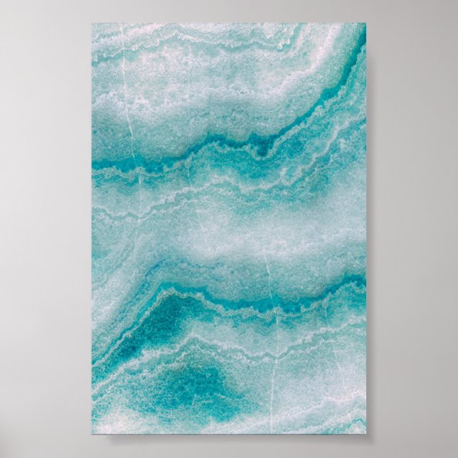 Sea Grönt Marble Struktur Poster (Framsidan)