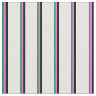 Sea Grönt, Orchid, Black and Mint Cream Färgad Tyg
