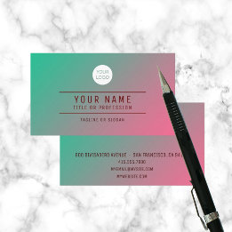 Sea Grönt Rosa Abstrakt Add Namn & Profession, ZEA