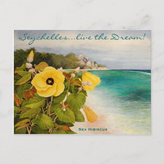 Sea Hibiscus Vykort (Framsida)