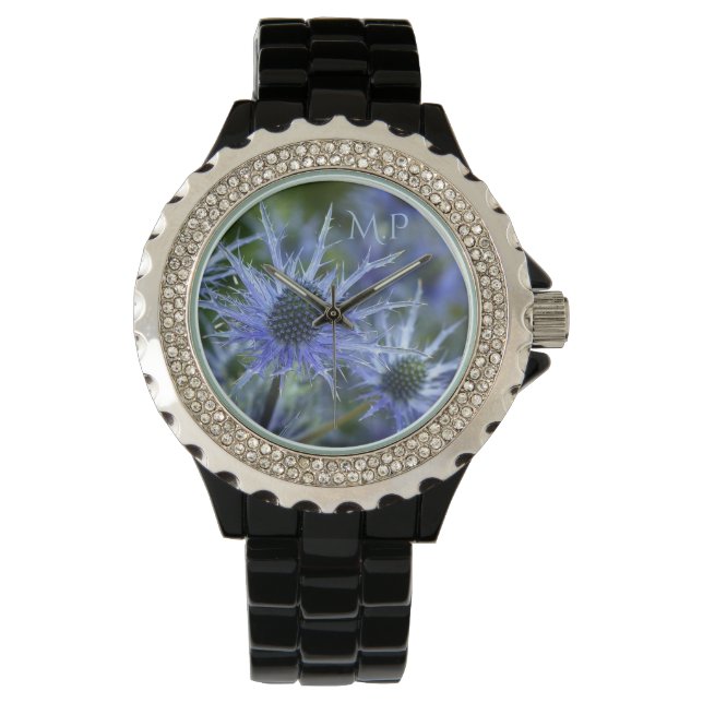 Sea Holly Thistle Monogram Armbandsur (Framsida)