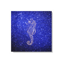 Sea Horean Life Ro Guld Cobalt Blue Glitter