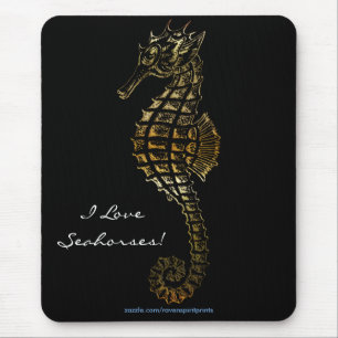 SEA-HORSE 3D Metallic Art Mousepad Musmatta