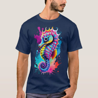 Sea Horse Colorful Cute Sea Horse Hippocampus T Shirt
