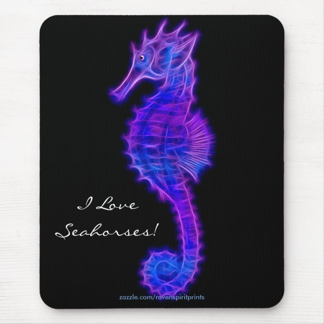 SEA-HORSE Fractal Art Mousepad Musmatta (Framsidan)