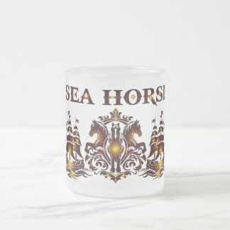 SEA HORSE Glass Mug Frostad Glasmugg