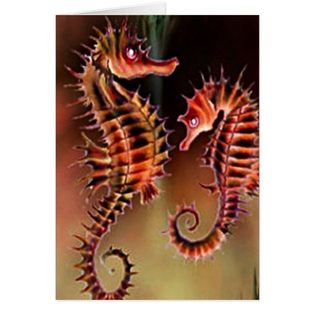 Sea Horse Hälsningskort (Framsidan)