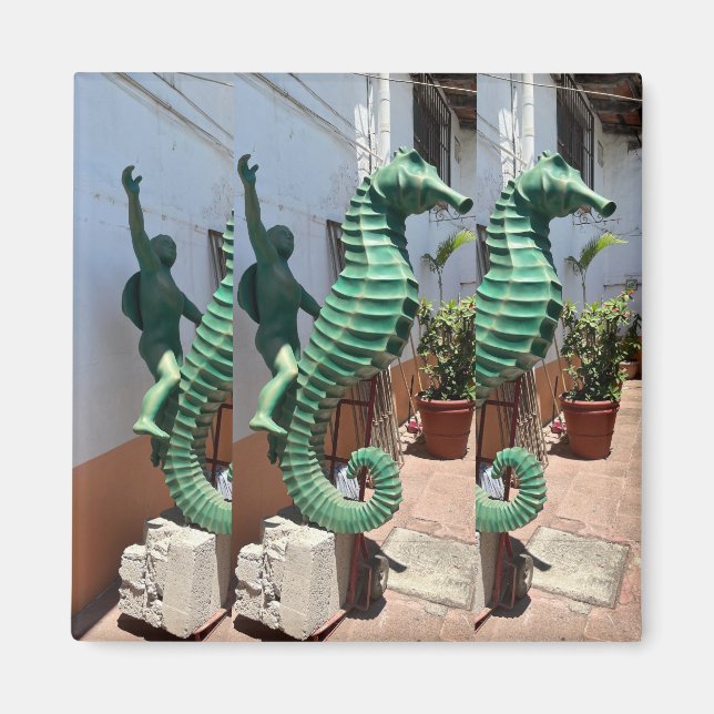 Sea Horse Rider Magnet (Framsidan)