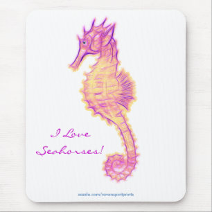SEA-HORSE (Rosa & Golds) Mousepad Musmatta