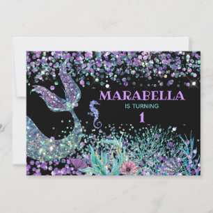 *~* Sea Horse Sjöjungfrus magiska födelsedag i Sva Inbjudningar