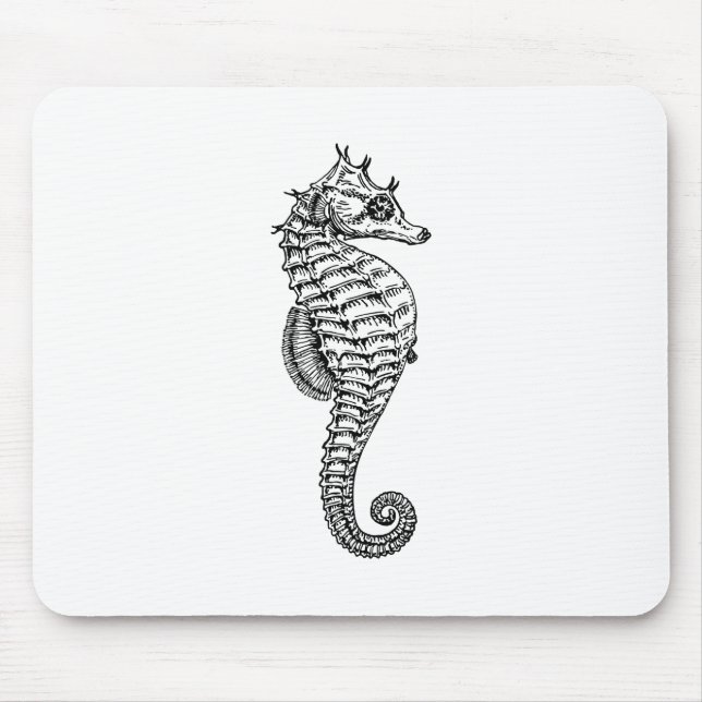 Sea Horse - Teckning - Seahorse - Marine Life Musmatta (Framsidan)