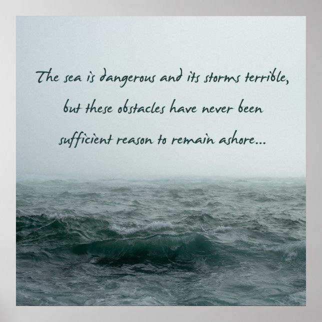 Sea is Dangerous Magellan Quote Poster (Framsidan)