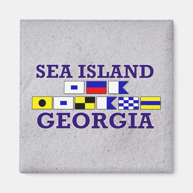 Sea Island Nautical Flagga - Sandy Magnet (Framsidan)