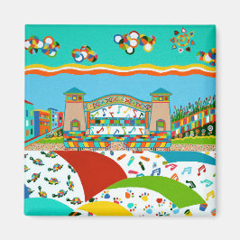 Sea Isle City Band Snäcka Square Magnet