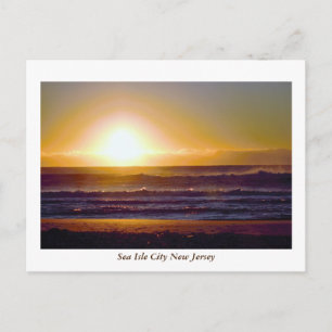Sea Isle City New jersey Sunrise Photo Vykort