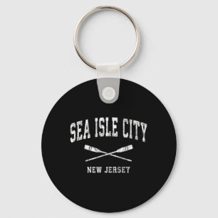Sea Isle City New Jersey Vintage Nautilska paddlar Nyckelring