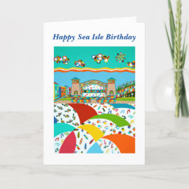 Sea Isle City, NJ Band Snäcka Birthday Card Kort