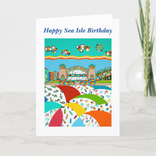 Sea Isle City, NJ Band Snäcka Birthday Card Kort