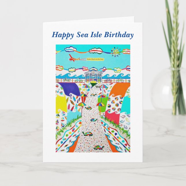 Sea Isle City, NJ Birthday Card Kort (Framsida)