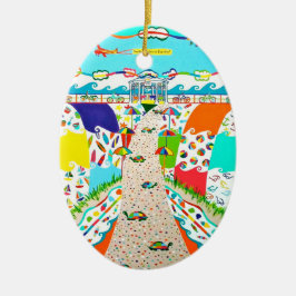 Sea Isle Promensträ Oval Ornament