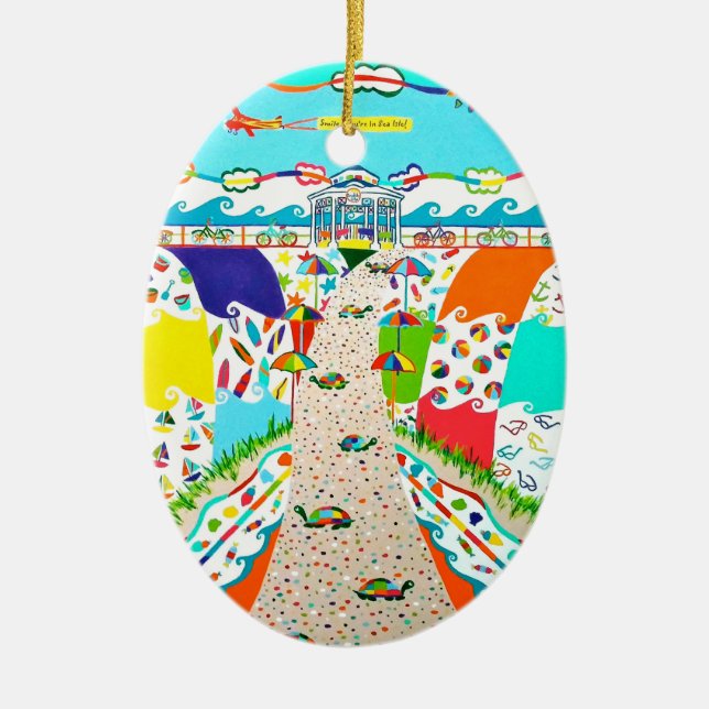 Sea Isle Promensträ Oval Ornament (Framsidan)