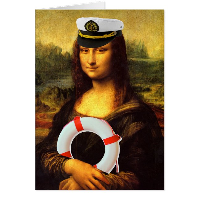 Sea Kapten Mona Lisa Hälsningskort (Framsidan)