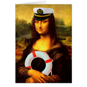 Sea Kapten Mona Lisa Hälsningskort