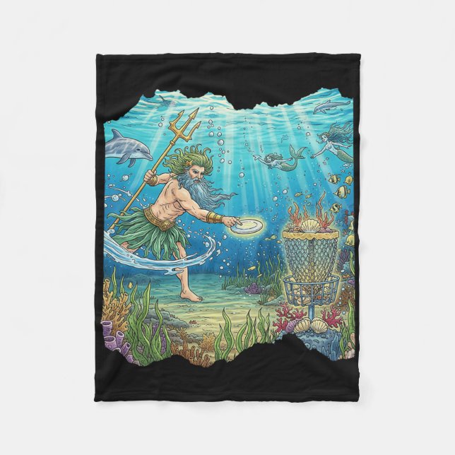 Sea King Disc Golf Shirt - Trident Disc Golfer Oce Fleecefilt (Framsidan)