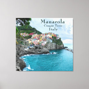 Sea Kusten Cinque Terre Manarola Italien Canvastryck