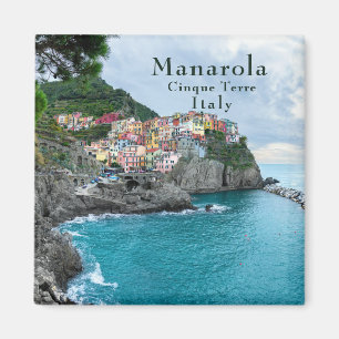 Sea Kusten Cinque Terre Manarola Riomaggiore Itali Magnet