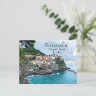 Sea Kusten Cinque Terre Manarola Riomaggiore Itali Vykort