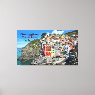 Sea Kusten Cinque Terre Riomaggiore Italien Canvastryck