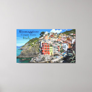 Sea Kusten Cinque Terre Riomaggiore Italien Canvastryck