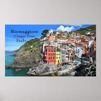 Sea Kusten Cinque Terre Riomaggiore Italien Poster