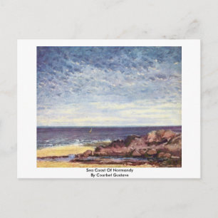 Sea Kusten i Normandie av Courbet Gustave Vykort