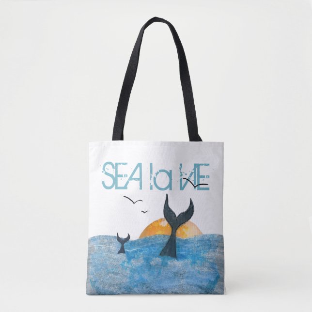 Sea La Vie Whale Tales Tygkasse (Framsida)