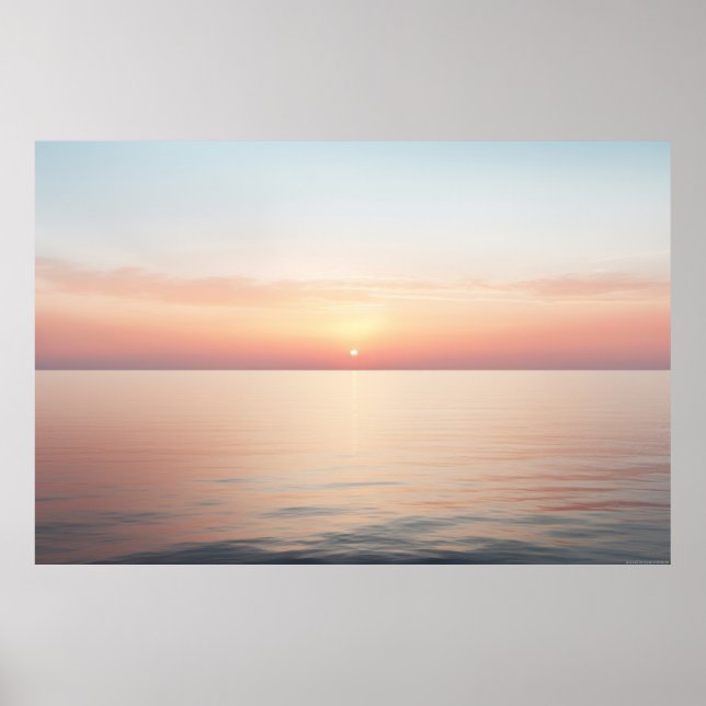Sea Landcape Meditation Serene Tranquil Poster (Framsidan)