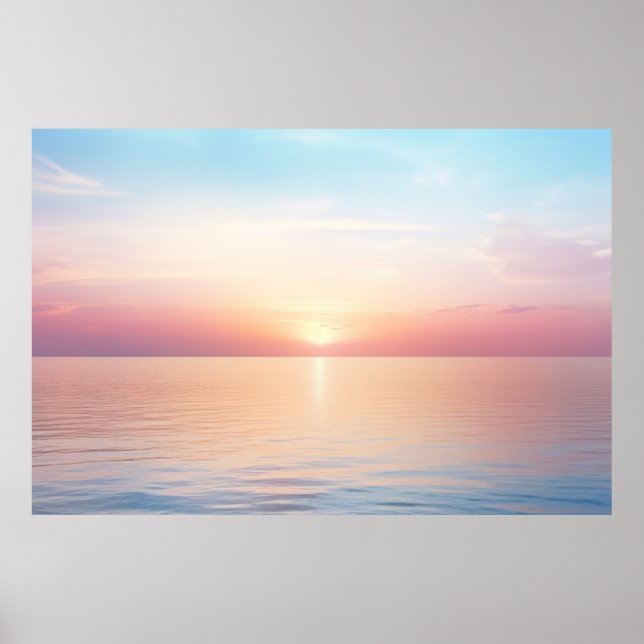 Sea Landcape Meditation Serene Tranquil Poster (Framsidan)