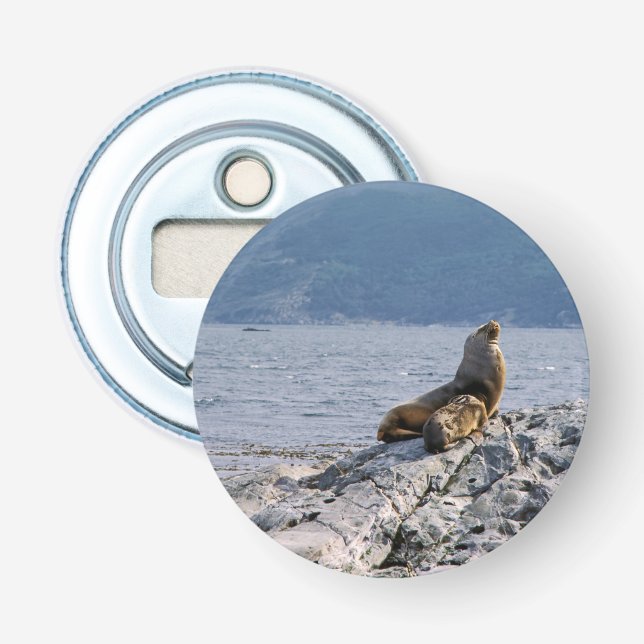 Sea lejon i beagle-kanalen - Argentina Flasköppnare (Framsidan)