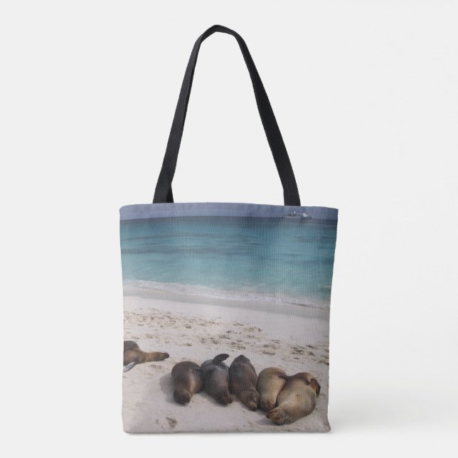 Sea Lejon Tote Bag Tygkasse (Baksida)