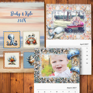 Sea Life 6-Månaders Barn Fotokalender Kalender