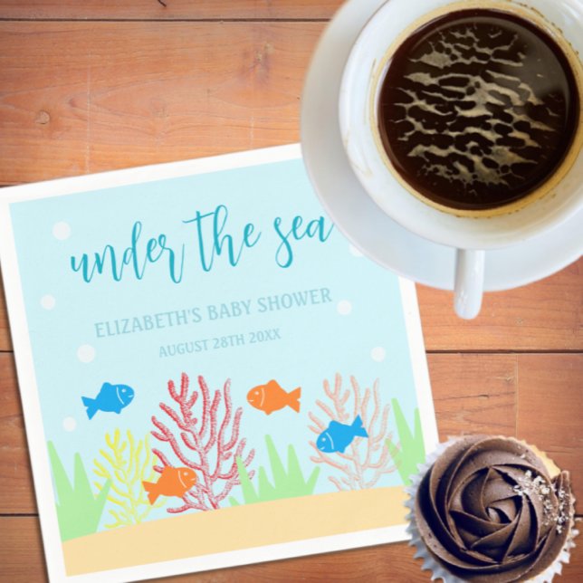 Sea Life Baby Shower Pappersservett (Skapare uppladdad)